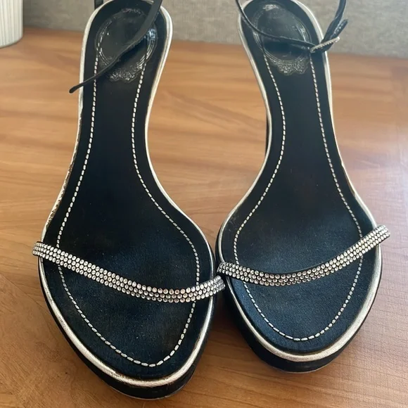 🖤 Rene Caovilla Crystal Platform High Heels in Black size 39.5 - Picture 12 of 13